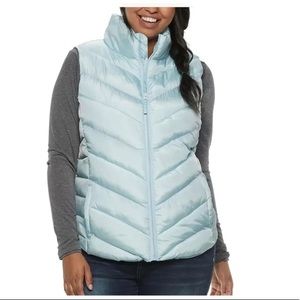 SO Brand Puffer Vest  Fresh Air Blue Size 1X  NWT!